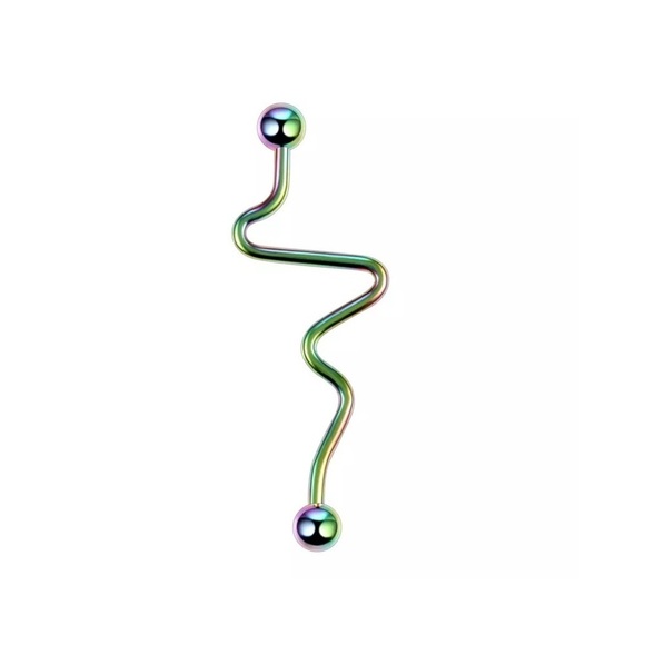 NWT Heart Rate Industrial Ear Piercing - Titanium - Picture 5 of 9